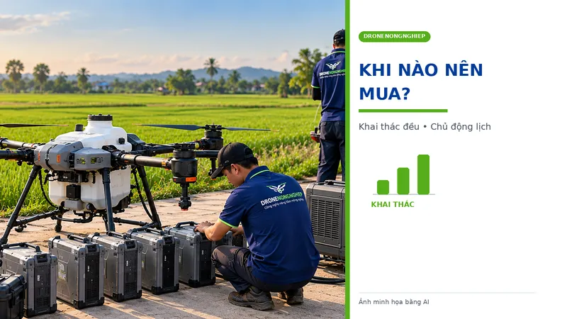 Khi nào nên mua máy bay nông nghiệp tự vận hành thay vì thuê