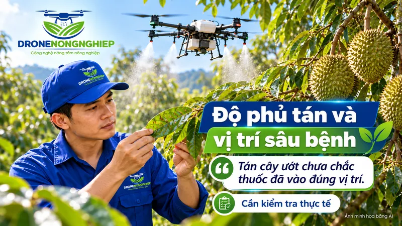 Độ phủ tán và sâu bệnh ảnh hưởng tới chất lượng và hiệu quả của máy bay phun thuốc